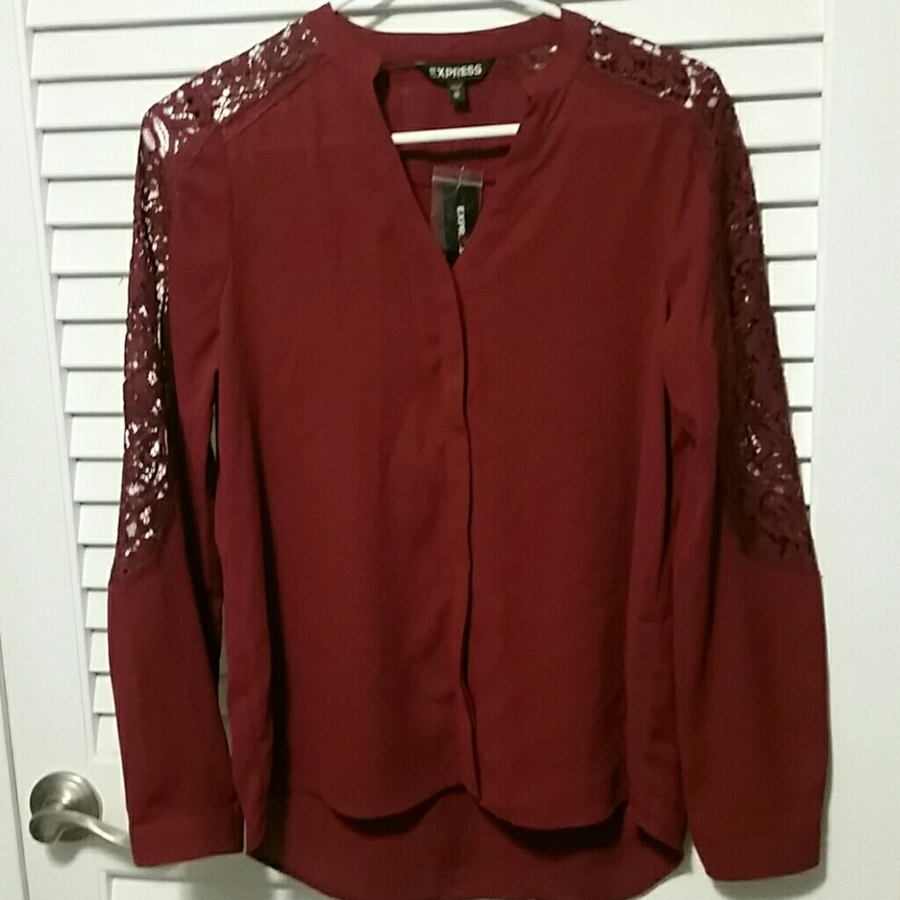 Button up lace blouse